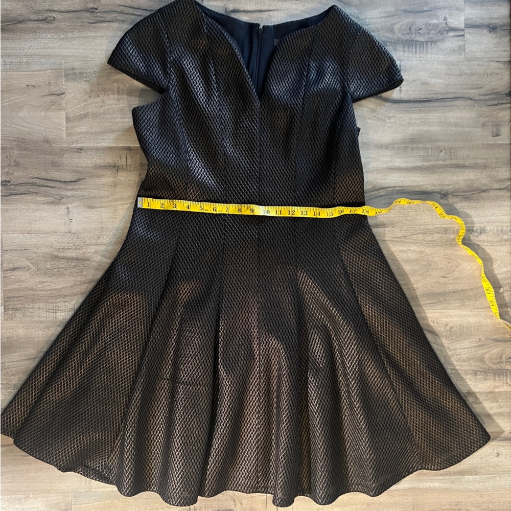 Julia Jordan - Metallic bronze flare dress | size 16